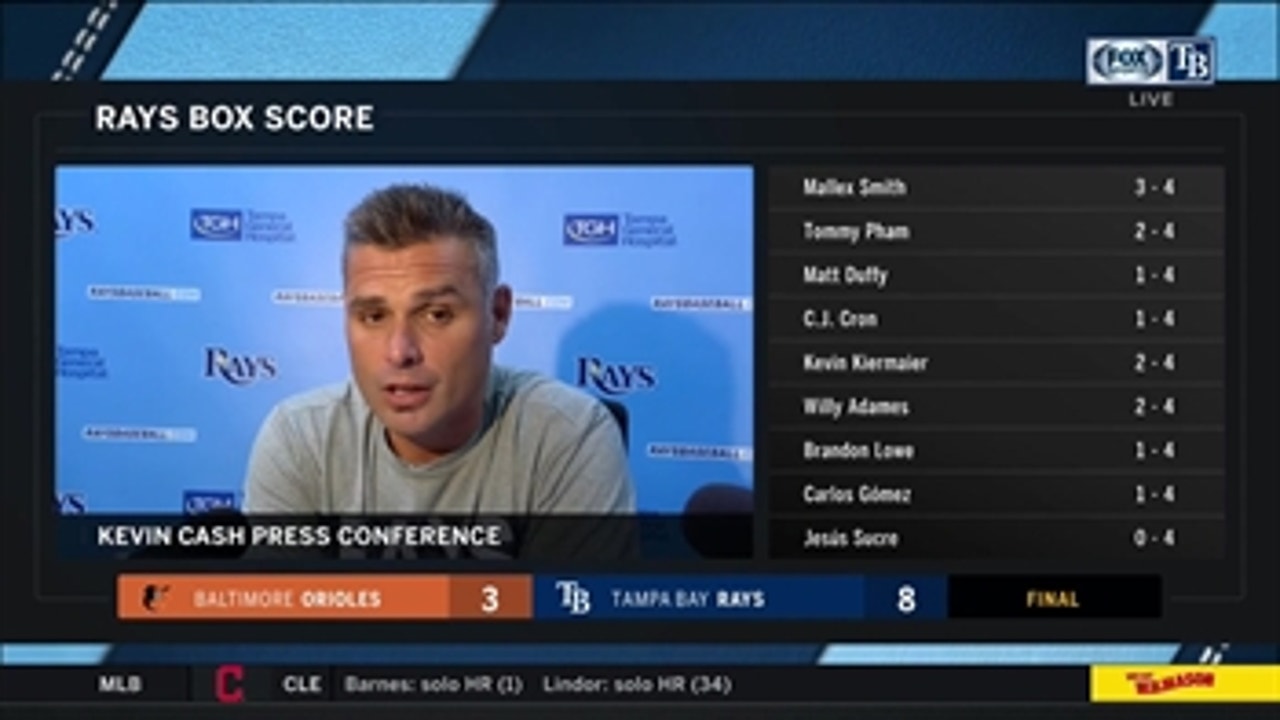 Kevin Cash discusses how Rays' callups are paying dividends