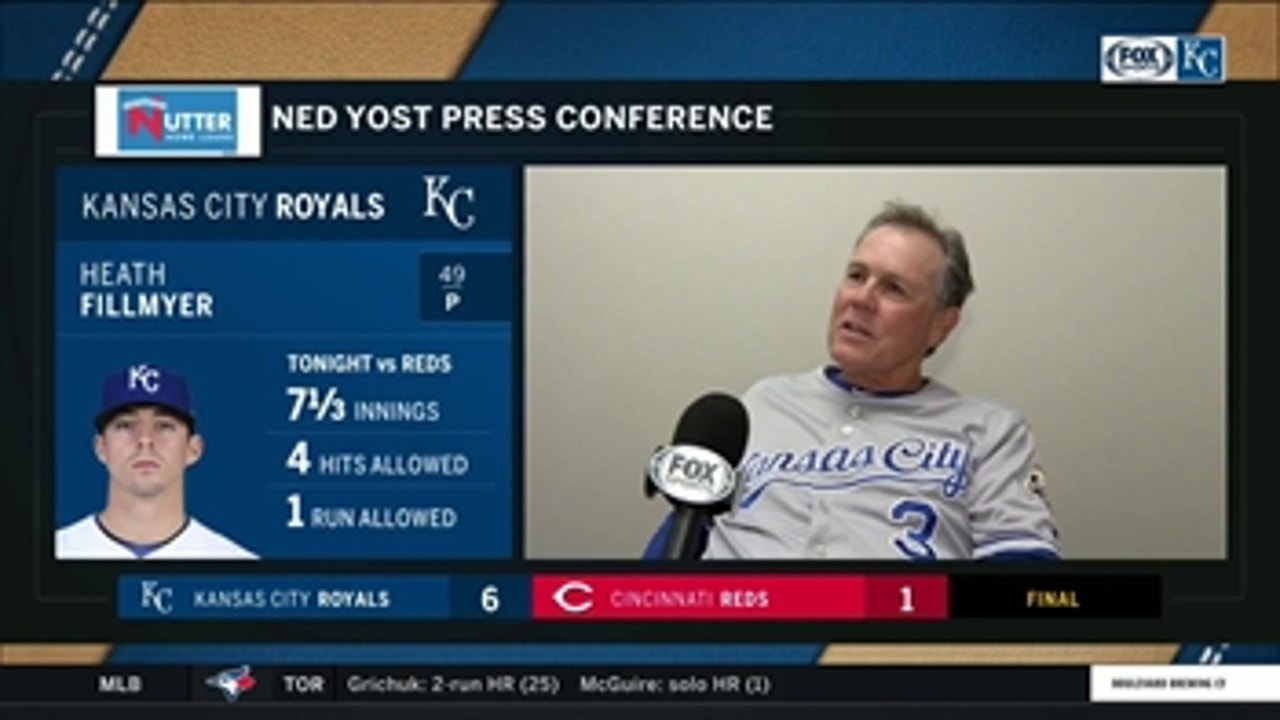 Ned Yost: Heath Fillmyer has 'really done a nice job of executing his gameplan'