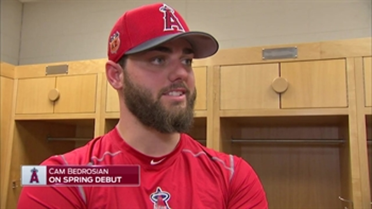 Cam Bedrosian sees his first action this spring for the Angels