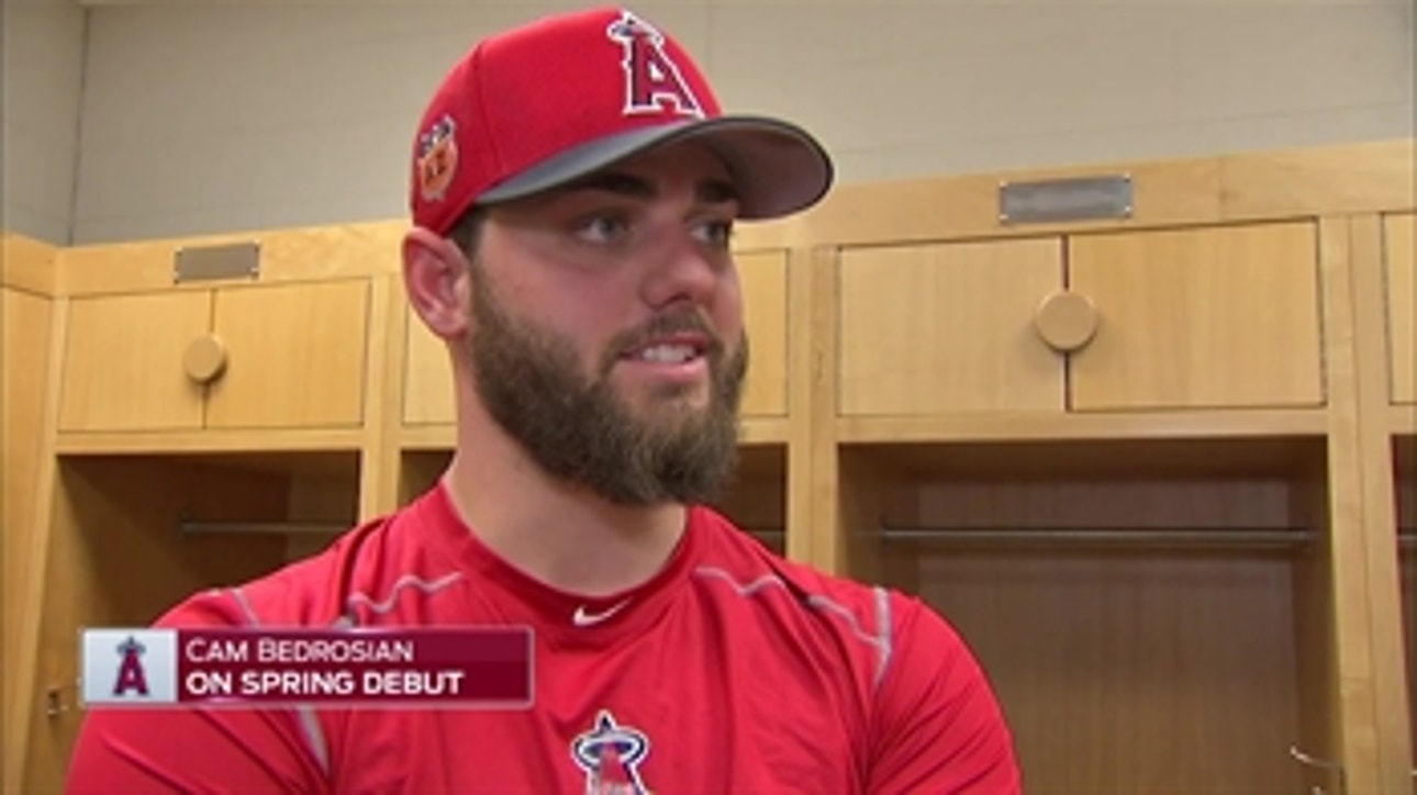 Cam Bedrosian sees his first action this spring for the Angels
