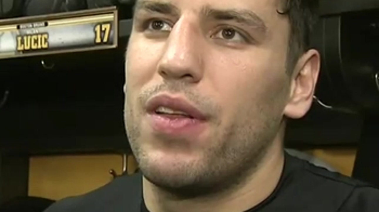 Milan Lucic discusses loss to Calgary