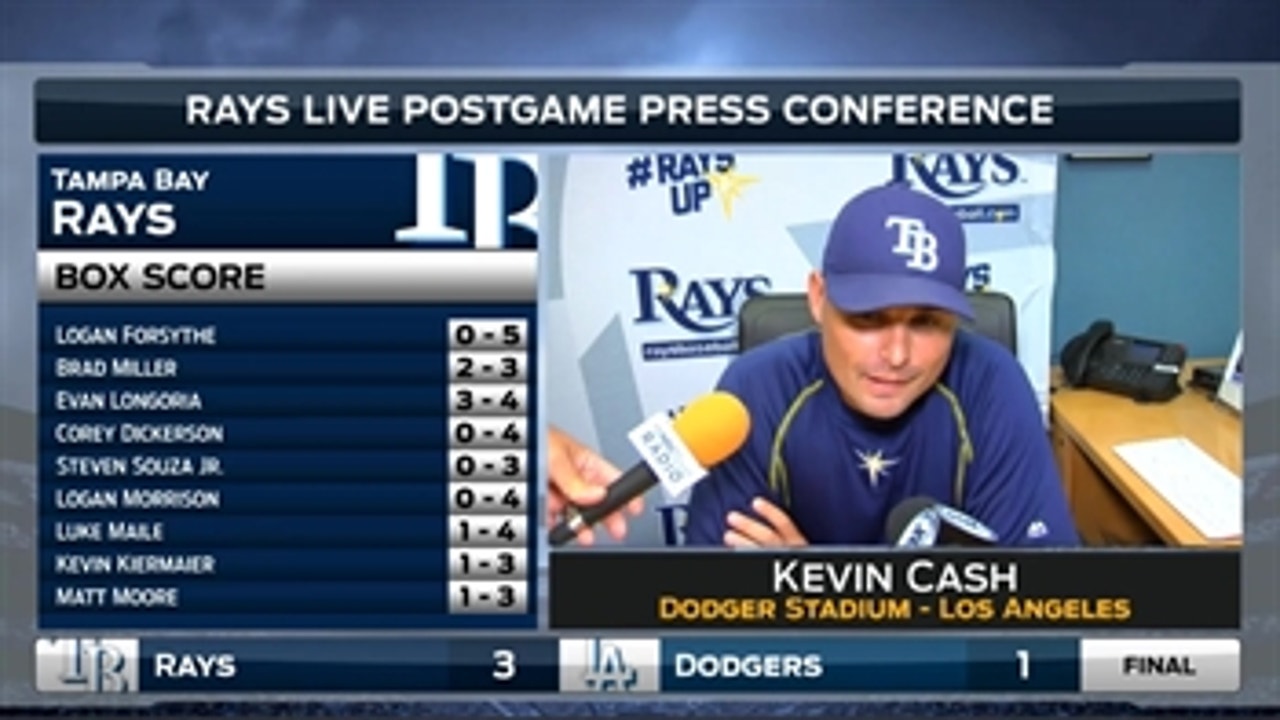 Manager Kevin Cash: 'It's nice to have a W under our belts'