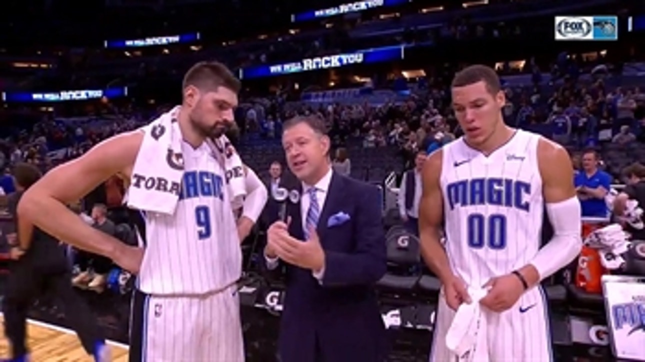 Nikola Vucevic, Aaron Gordon examine Magic's win over 76ers