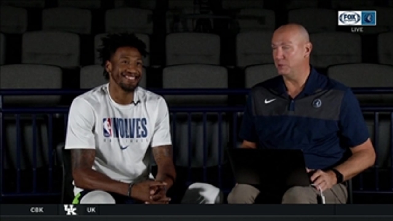 In the video room with Wolves forward Robert Covington