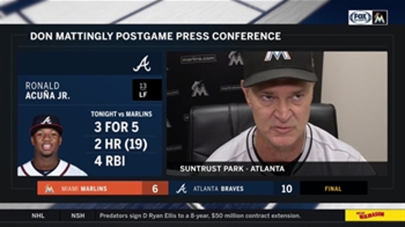 Don Mattingly on back-and-forth game, struggling to contain Ronald Acuna Jr.