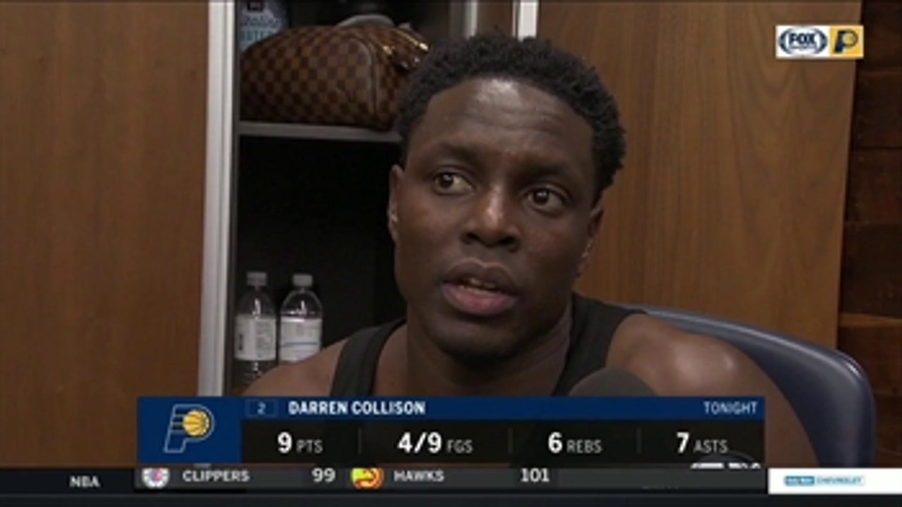 Collison on Pacers' depth: 'We're good enough all-around for guys to step up'