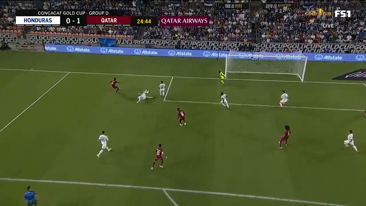 Homam Ahmed scores stellar goal as Qatar grabs a 1-0 lead over Honduras