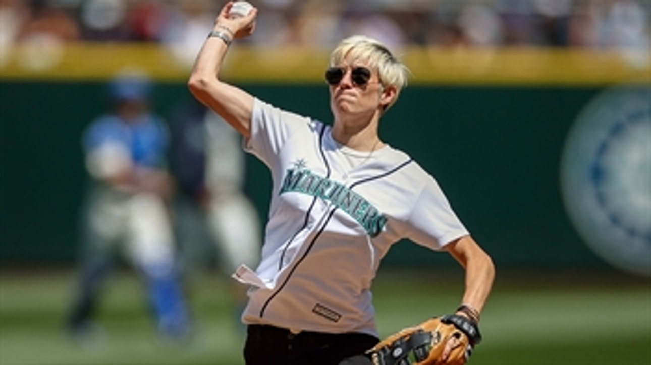 USWNT World Cup star Megan Rapinoe throws first pitch in Seattle