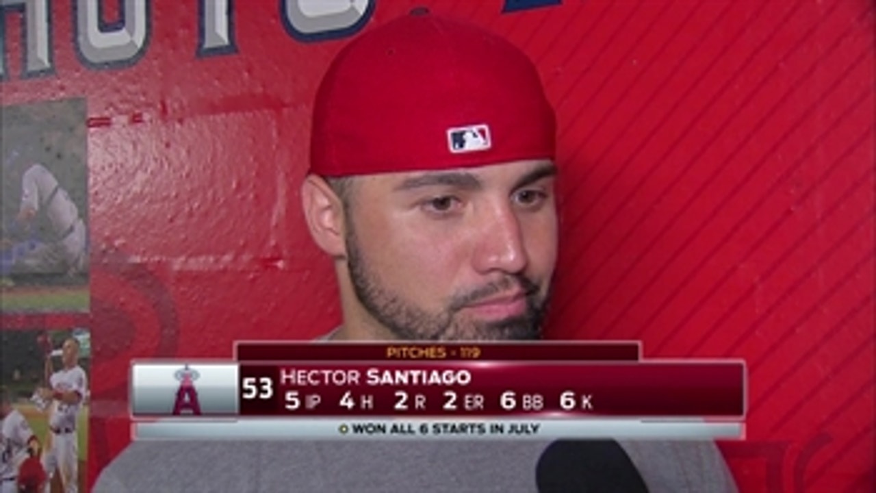 Angels pick up Hector Santiago as he battles to 6th win of July