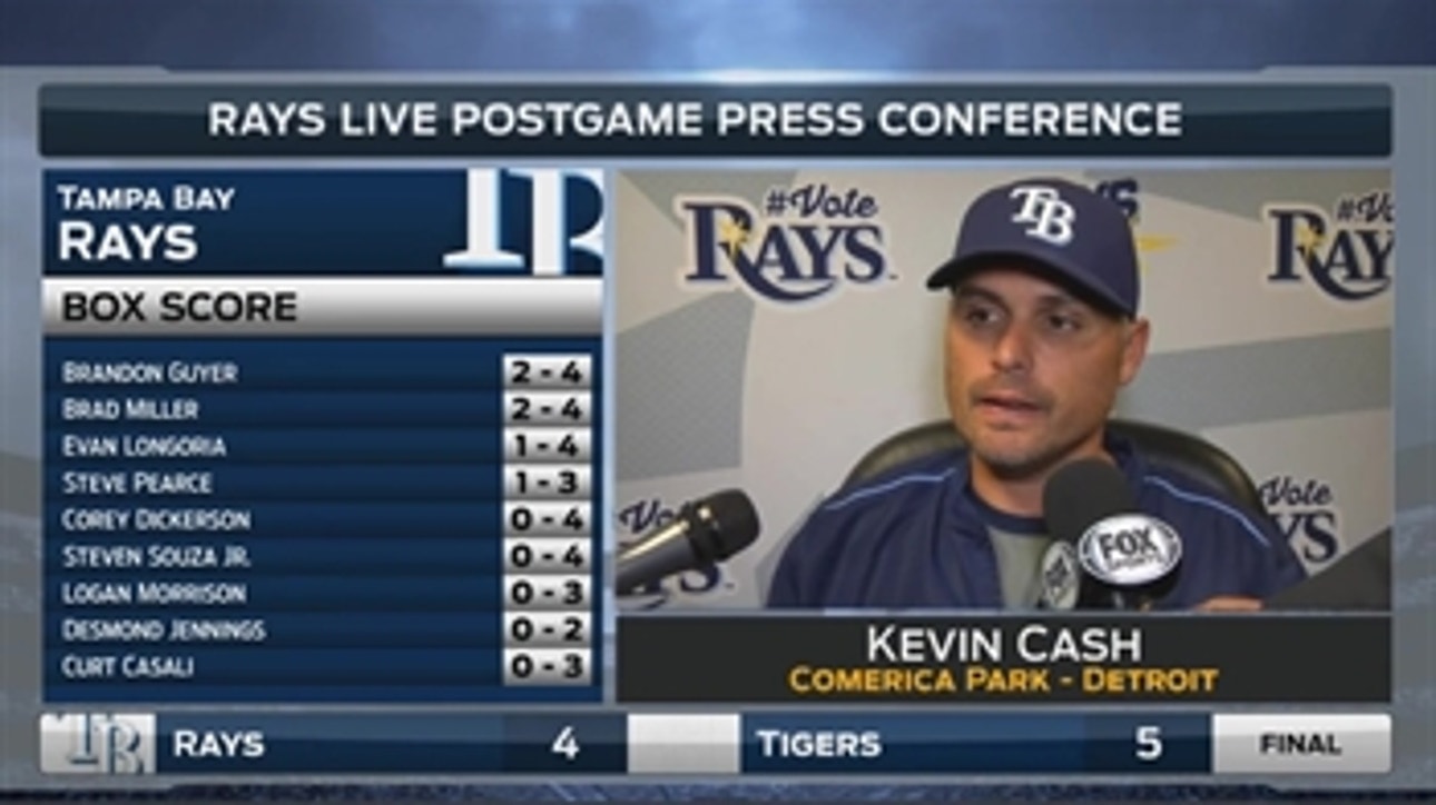 Kevin Cash on the injury to Kevin Kiermaier: 'It quieted our entire dugout'