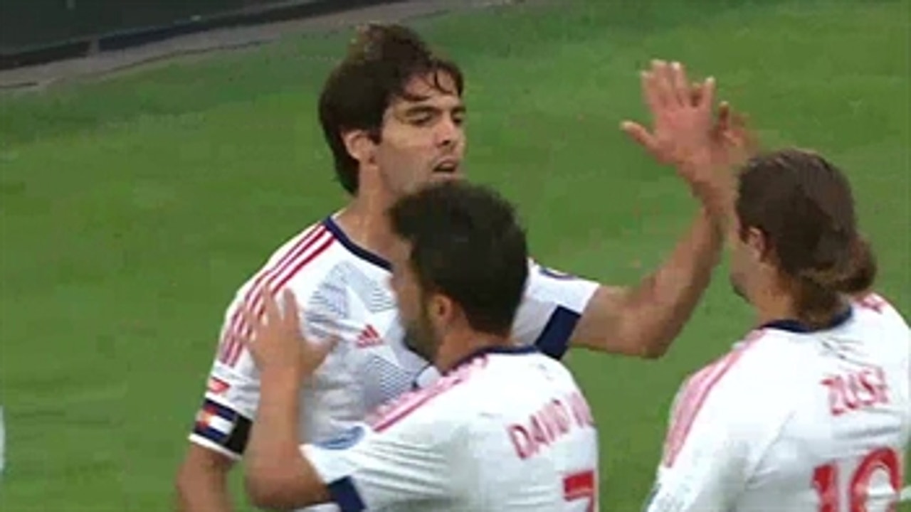 Kaka converts from the spot to give MLS 1-0 lead - 2015 MLS All-Stars Highlights