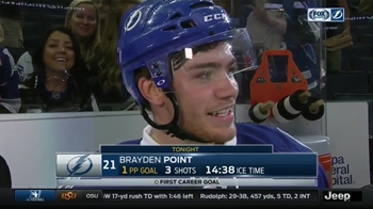 Brayden Point relieved to get first NHL goal out of the way