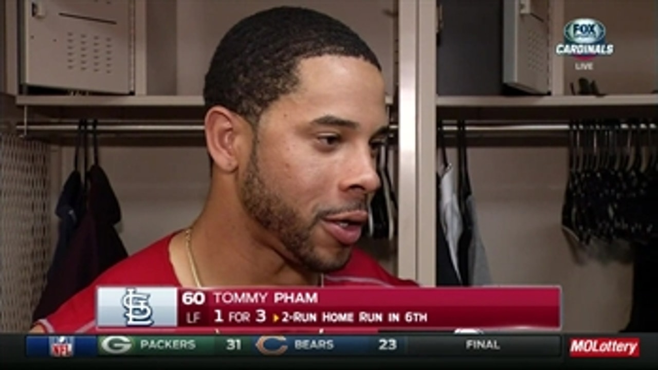 Pham knew his two-run dinger had a chance