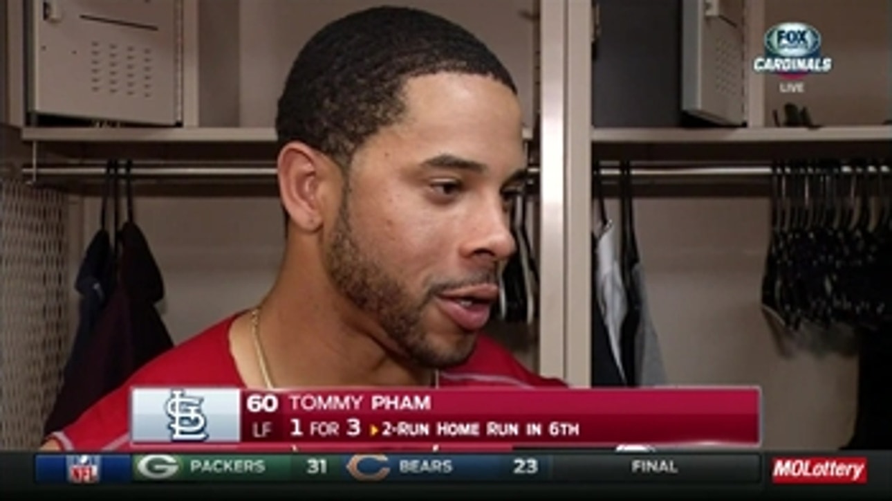 Pham knew his two-run dinger had a chance