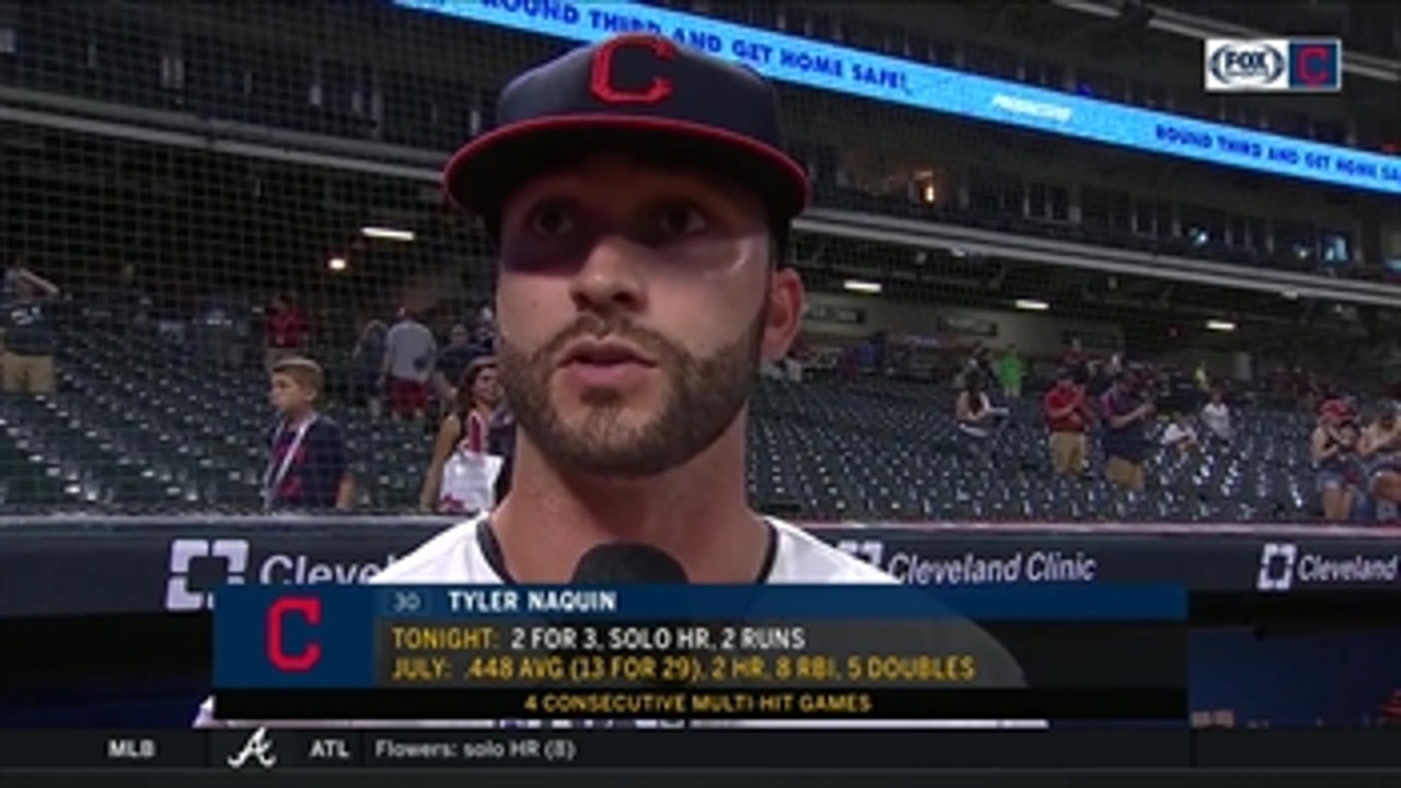 Tyler Naquin describes what's working for him after 4th straight 2-hit game