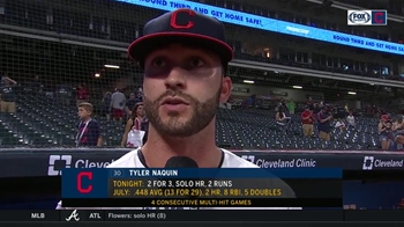 Tyler Naquin describes what's working for him after 4th straight 2-hit game