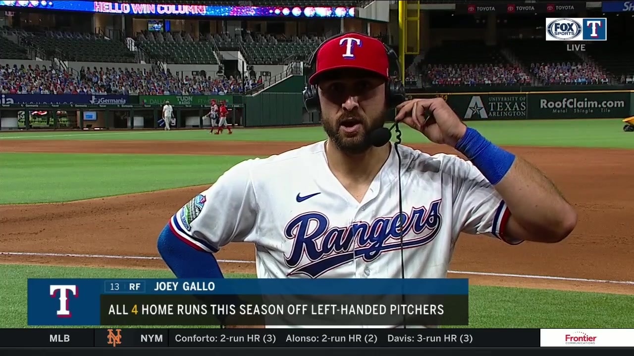 'I was able to let me A swing go a little bit' - Joey Gallo ' Rangers Live