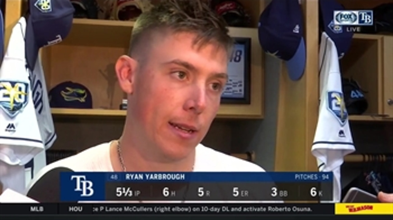 Rays LHP Ryan Yarbrough says lead-off walks were his biggest issue