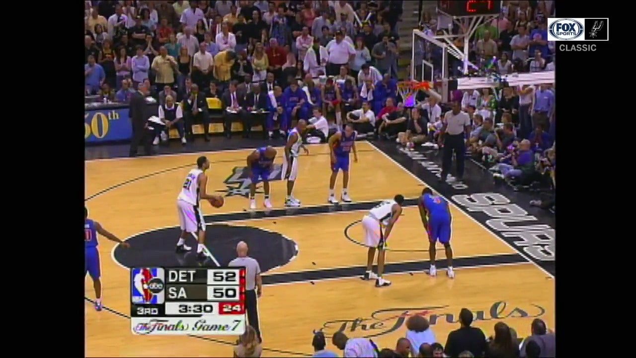 WATCH: Tim Duncan Splits the Defense Goes up for 2 And 1 | Spurs CLASSICS