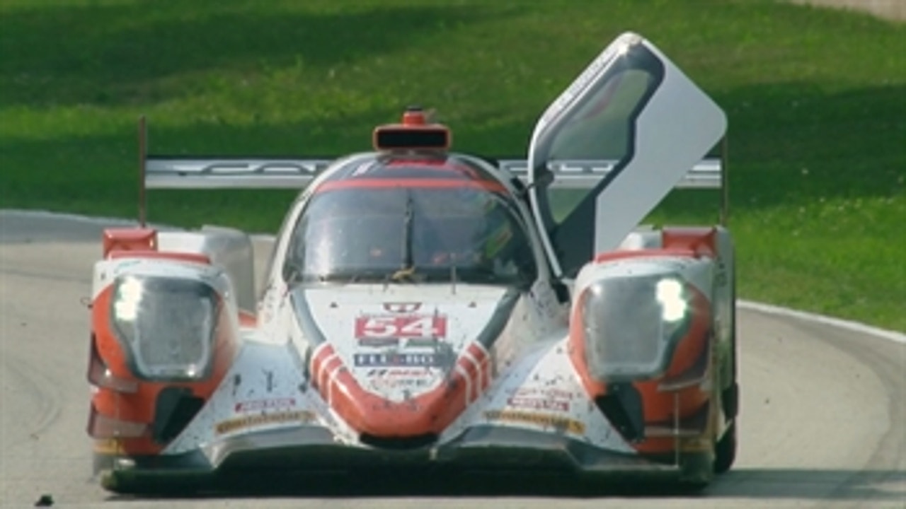 The No. 54 Prototype wins at Road America as Andy Lally goes head-on into the wall