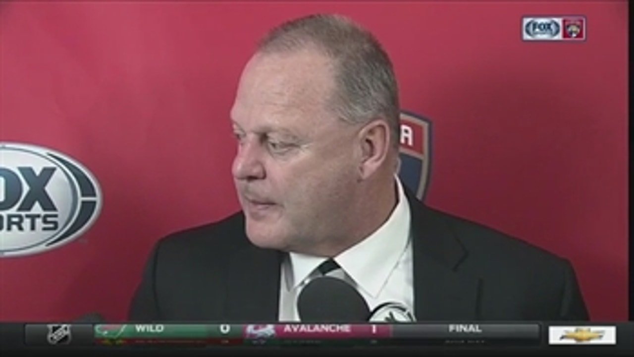 Gerard Gallant reacts to the mistakes that cost the Panthers in Saturday's loss