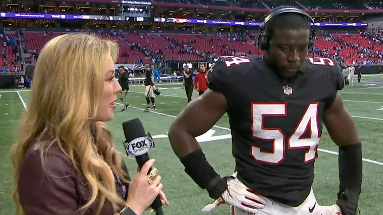 'Trying to find a way' - Foye Oluokun describes the defense's effort in Falcons' victory
