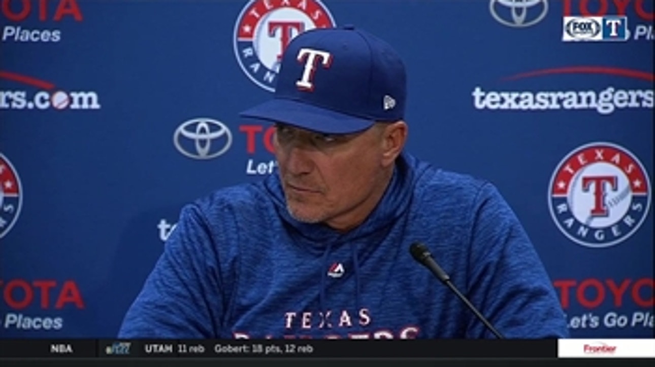 Jeff Banister on the approach at the plate against Seattle