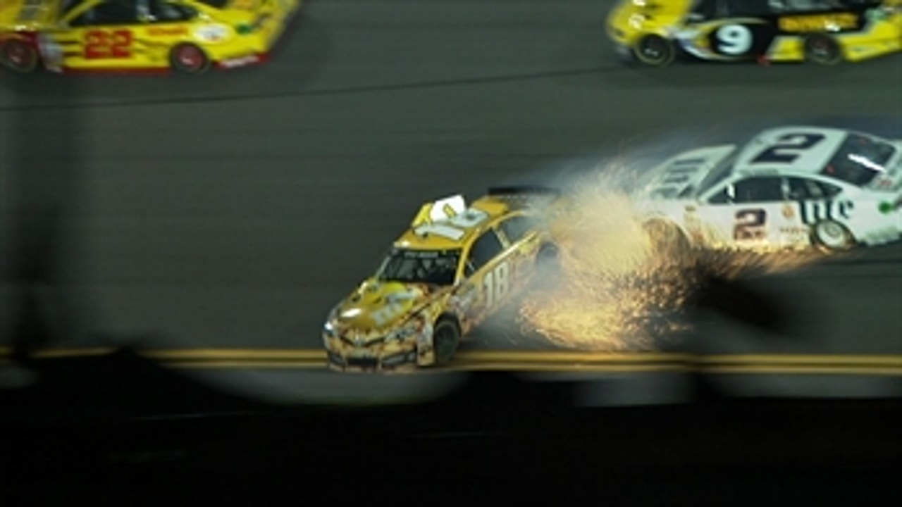 CUP: Kyle Busch Amazing Save - Sprint Unlimited 2014