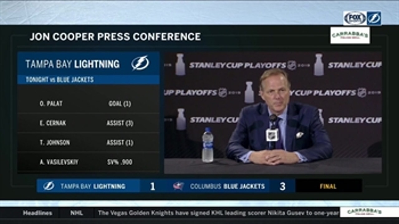 Jon Cooper on mental state of Lightning after going down 3-0 to Blue Jackets