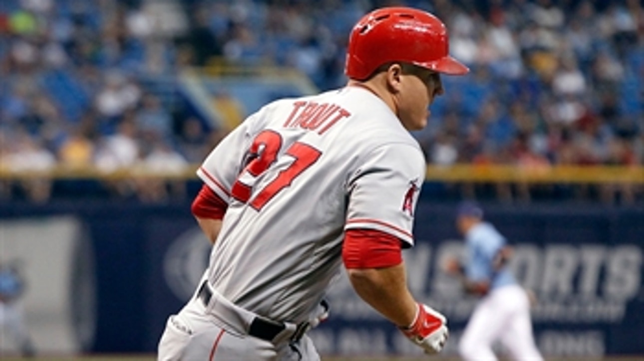 Trout fills in at DH, helps lead Angels past Rays