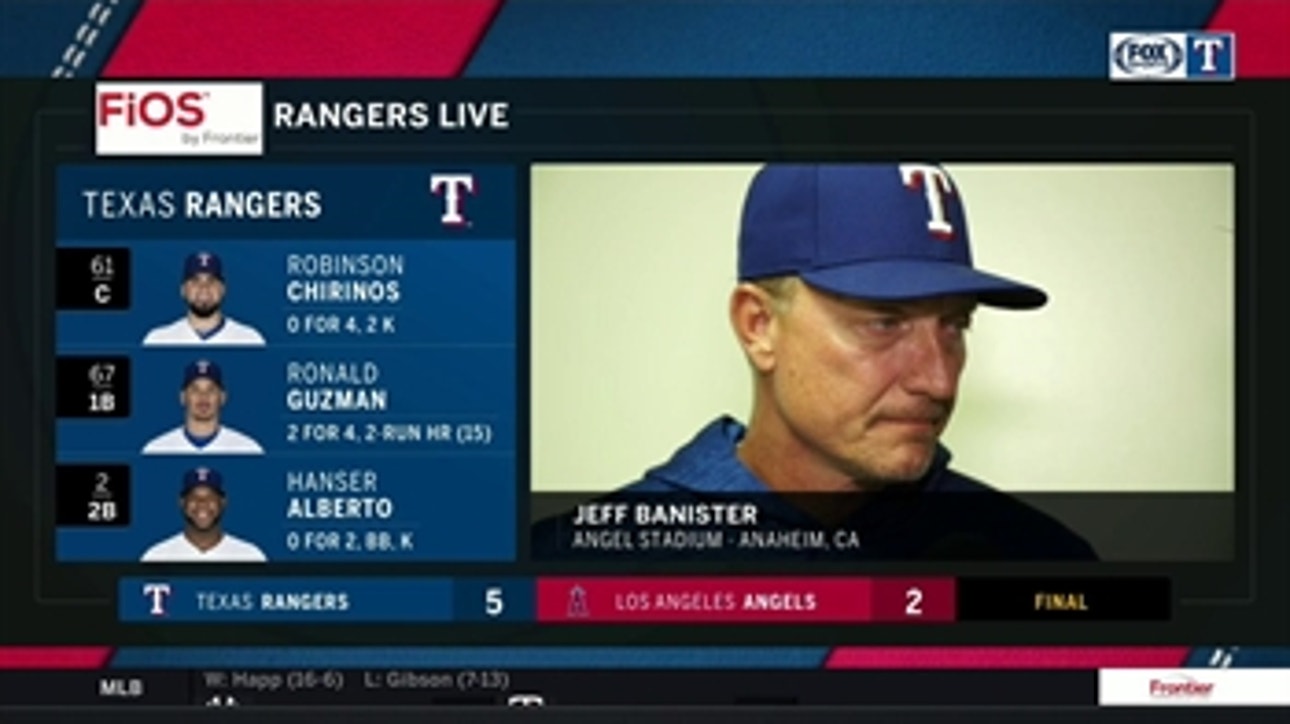 Jeff Banister discusses Jose Leclerc getting it done in relief