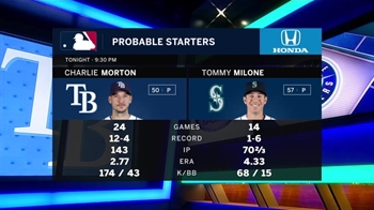 Charlie Morton looks to lead Rays to another win over Mariners