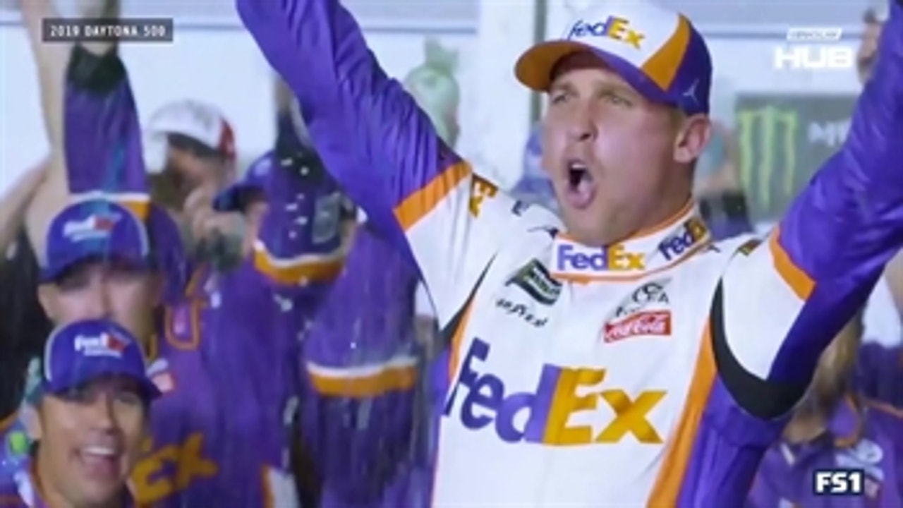 Denny Hamlin and Joey Logano at Daytona 500 Media Day | NASCAR on FOX