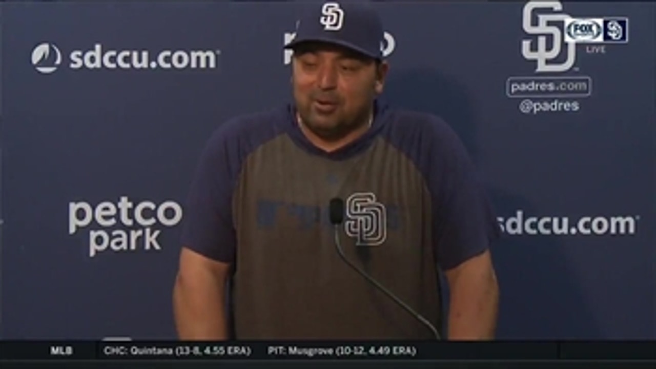 Padres interim manager Rod Barajas after 1-0 loss