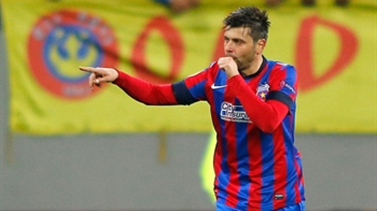 Rusescu scores from distance, double's Steaua's lead