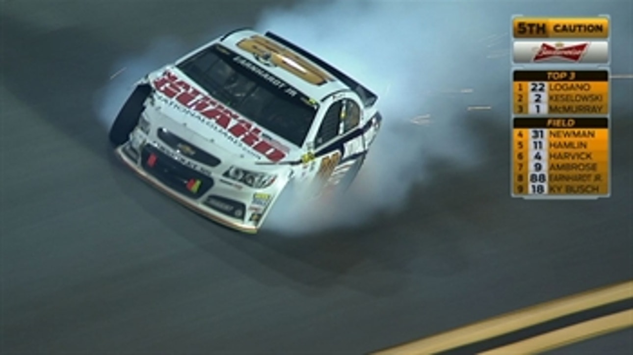CUP: Dale Jr. and Marcos Ambrose Wreck - Sprint Unlimited 2014