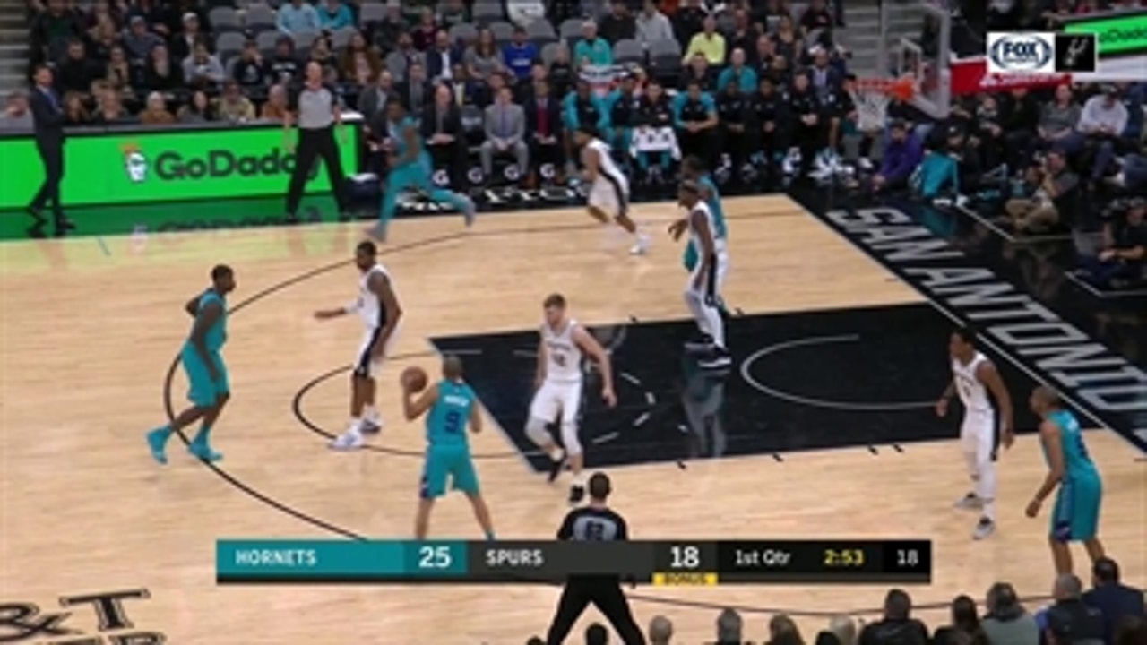 HIGHLIGHTS: Davis Bertans with the Block on Tony Parker