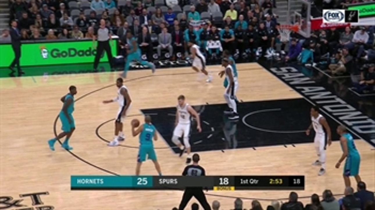 HIGHLIGHTS: Davis Bertans with the Block on Tony Parker