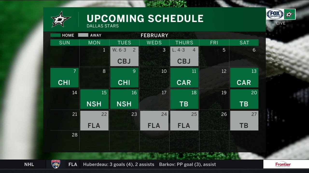Stars Upcoming Schedule | Stars Live