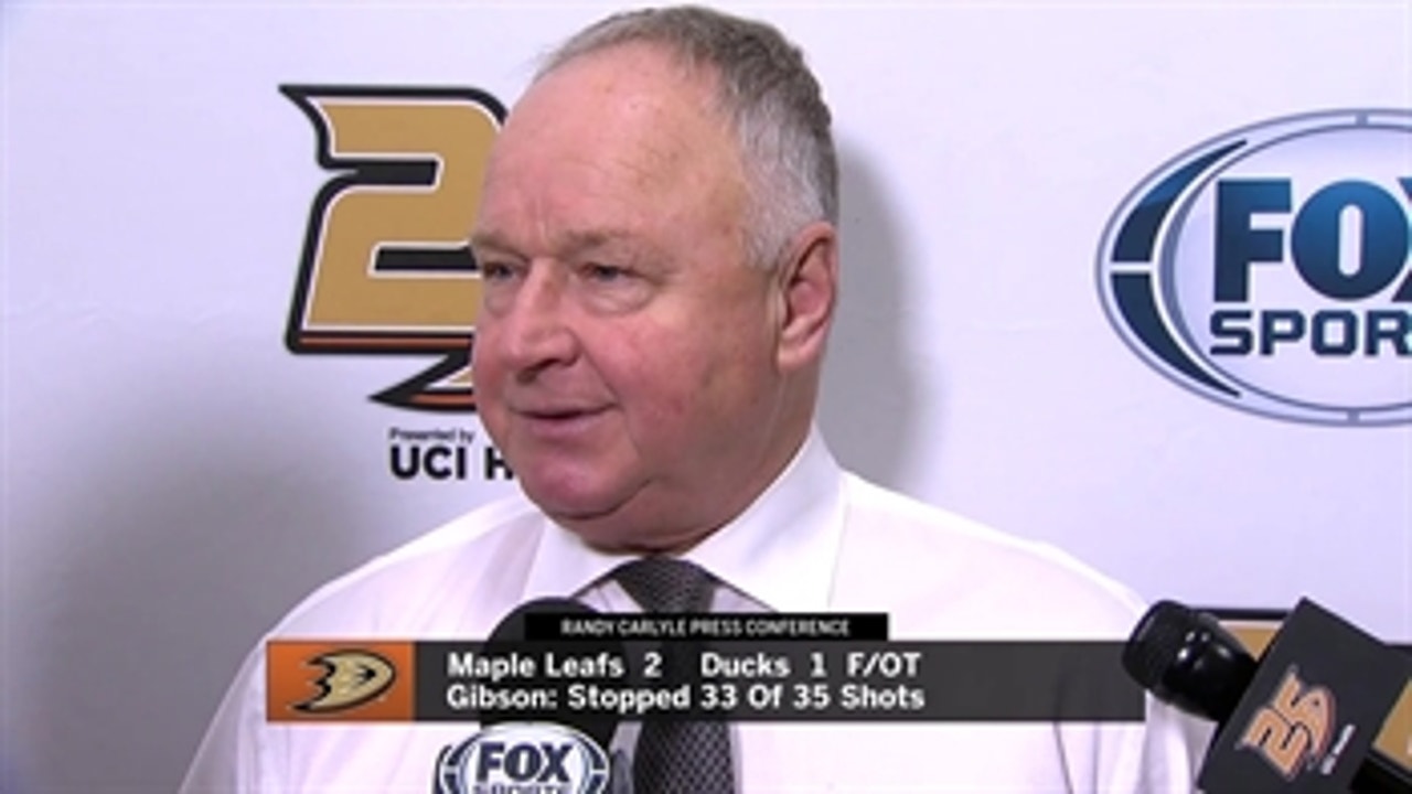 Randy Carlyle on taking positives out of OT defeat