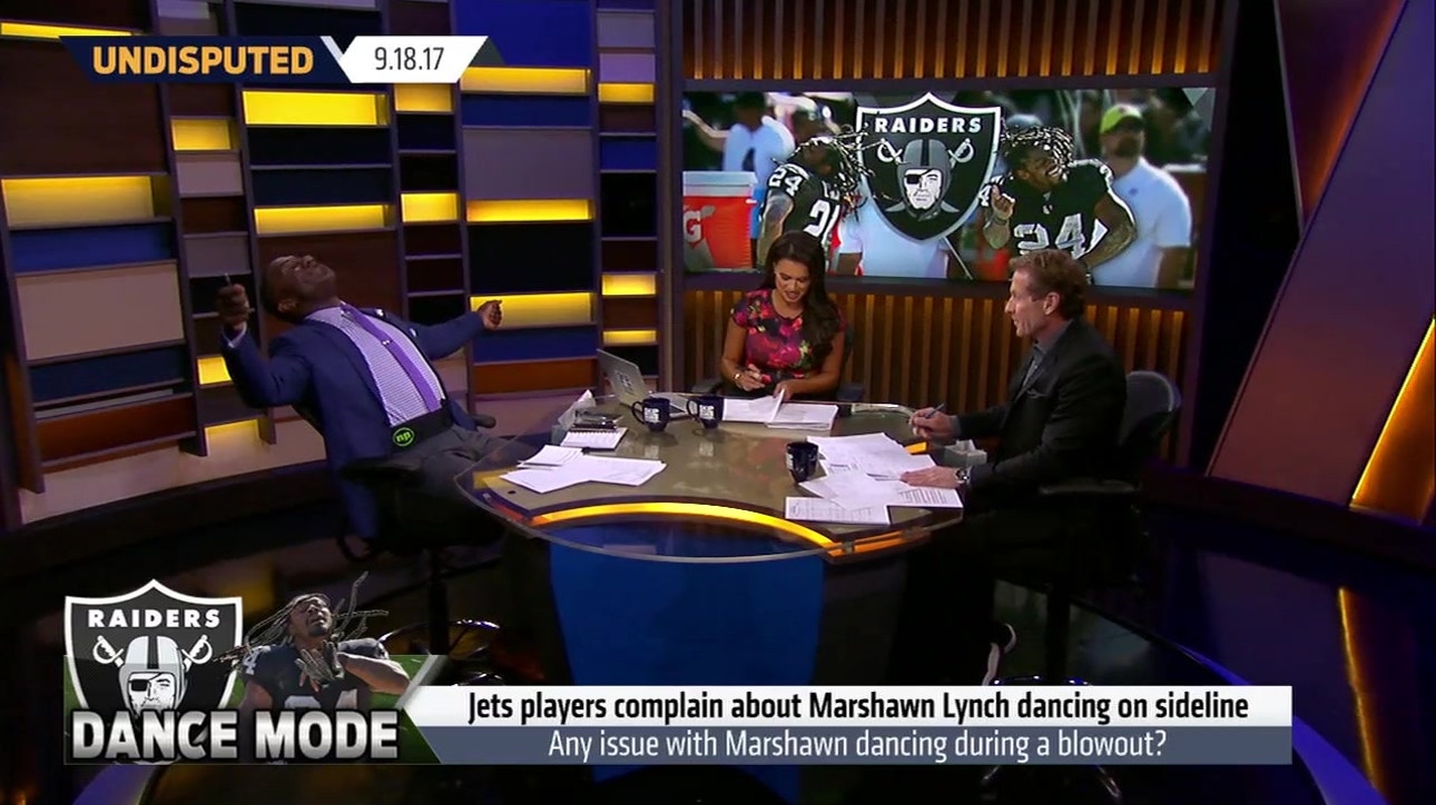Marshawn Lynch dances vs the New York Jets - Skip and Shannon react ' UNDISPUTED