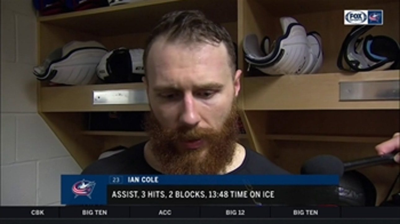 Ian Cole: CBJ win is 'a step in the right direction'
