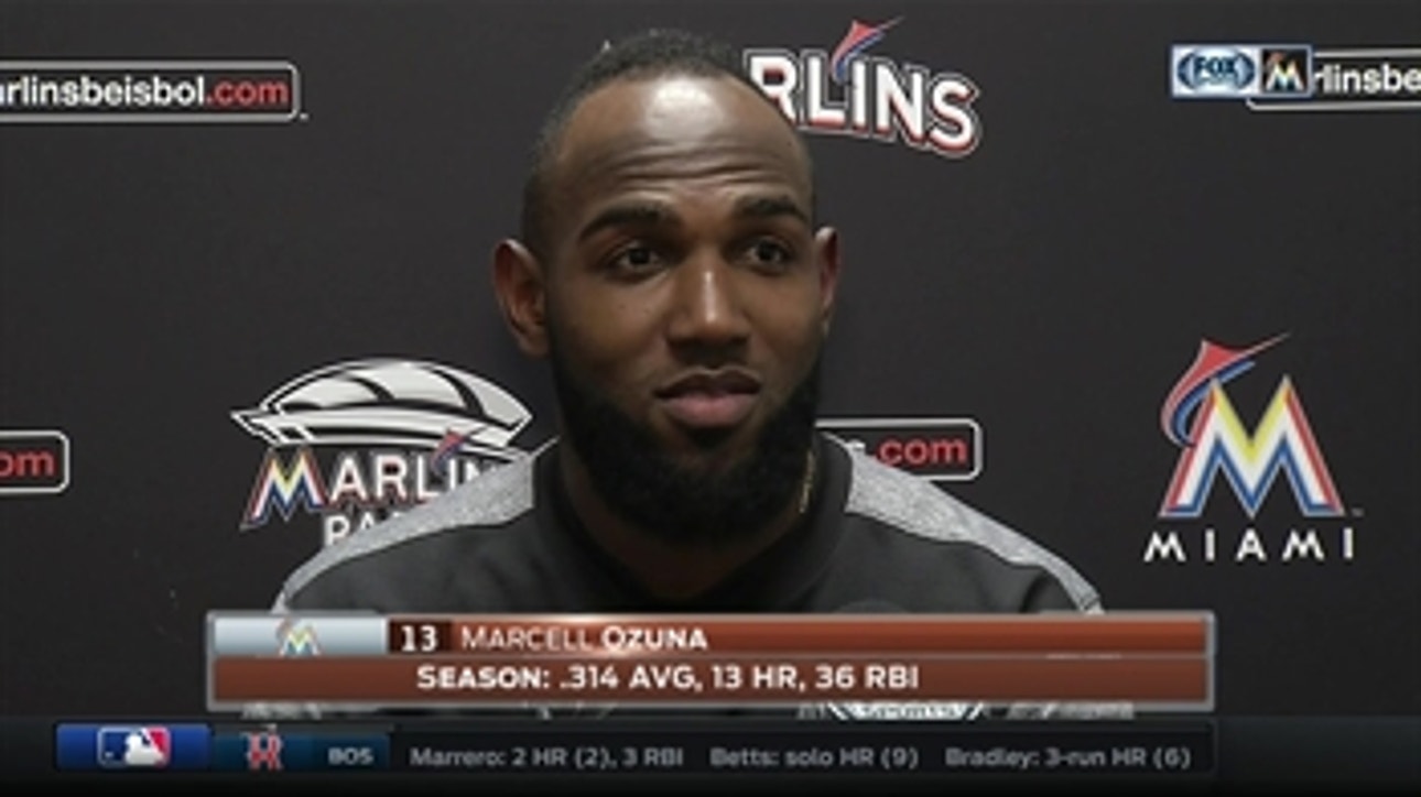 Marcell Ozuna shares whose bat he borrowed during win over Phillies