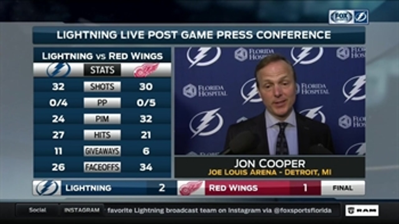 Jon Cooper: The guys talked about what needed to be done and did it