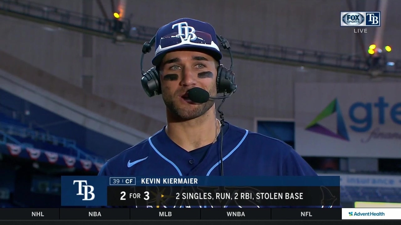 Kevin Kiermaier examines his big game after win over Nationals