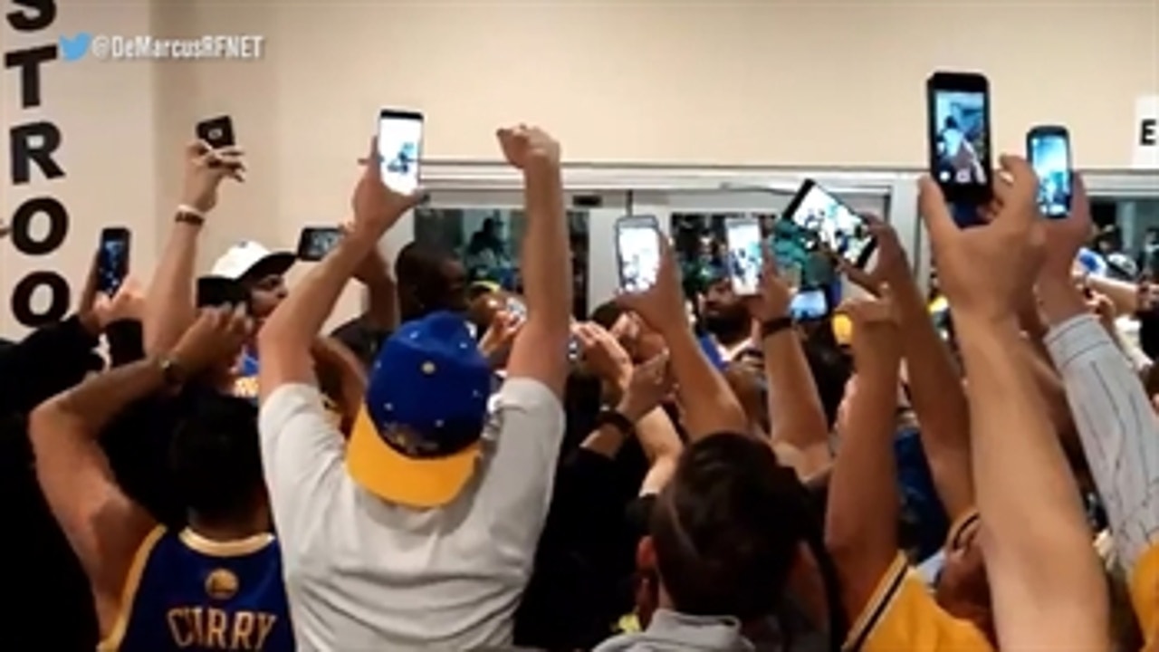 Draymond Green spent Game 5 of the NBA Finals getting cheered outside of a bathroom at the A's game