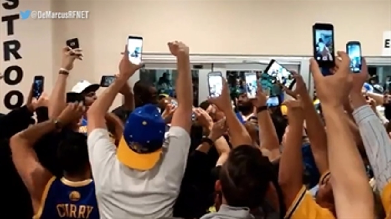 Draymond Green spent Game 5 of the NBA Finals getting cheered outside of a bathroom at the A's game