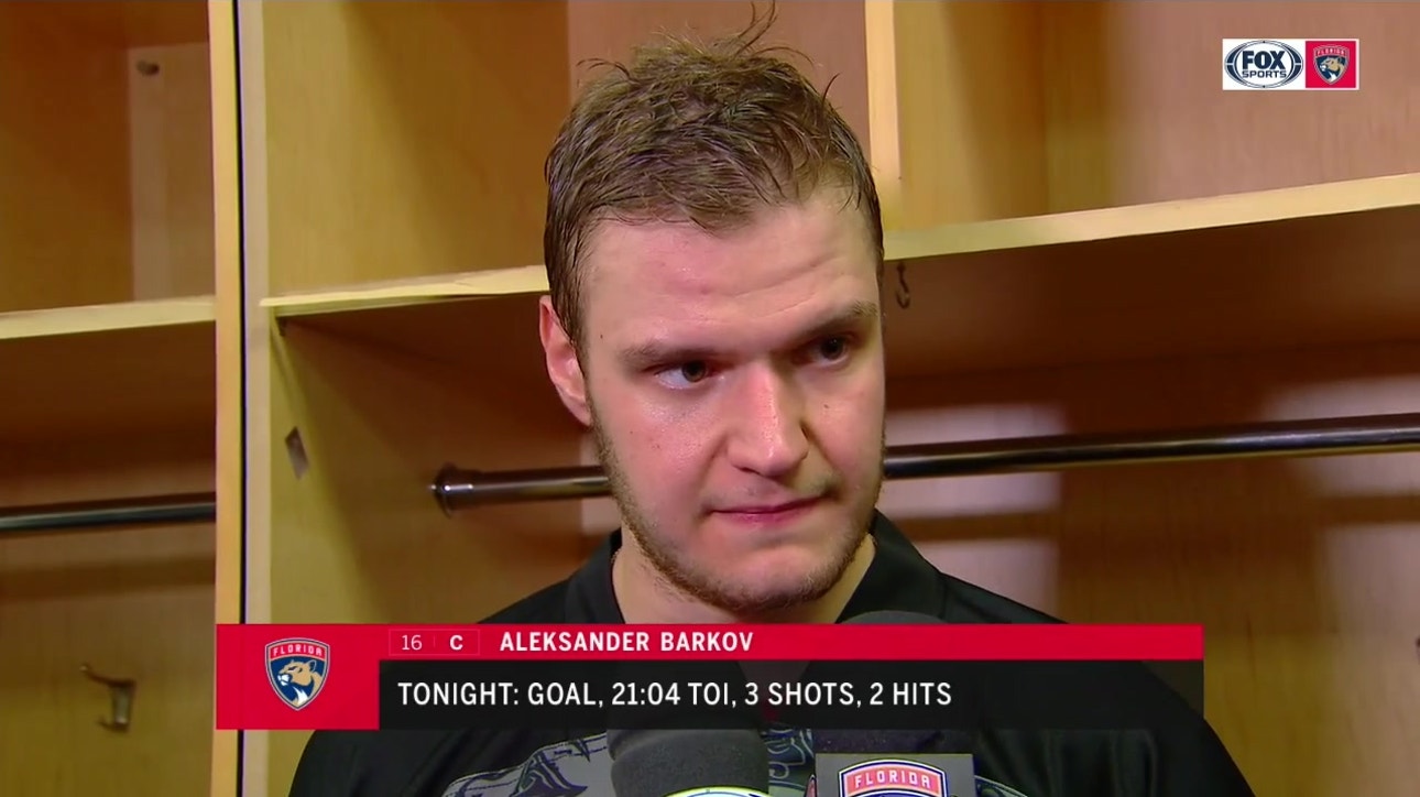 Barkov said the Panthers played smart the whole game