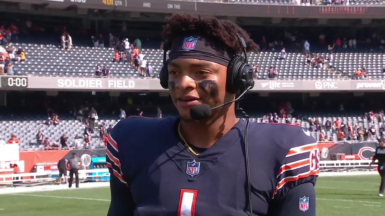 Justin Fields on Bears' defense: 'Those guys showed up big for us.'