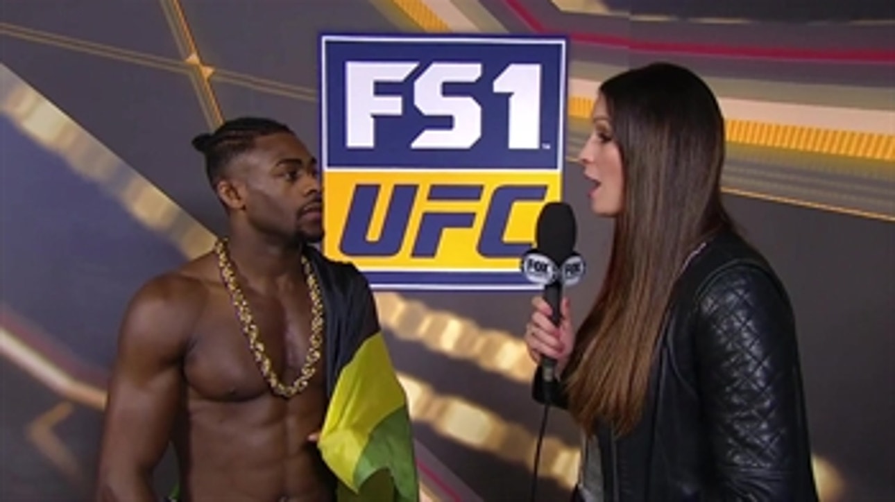 Aljamain Sterling talks to Heidi Androl ' INTERVIEW ' POST-FIGHT ' INTERVIEW